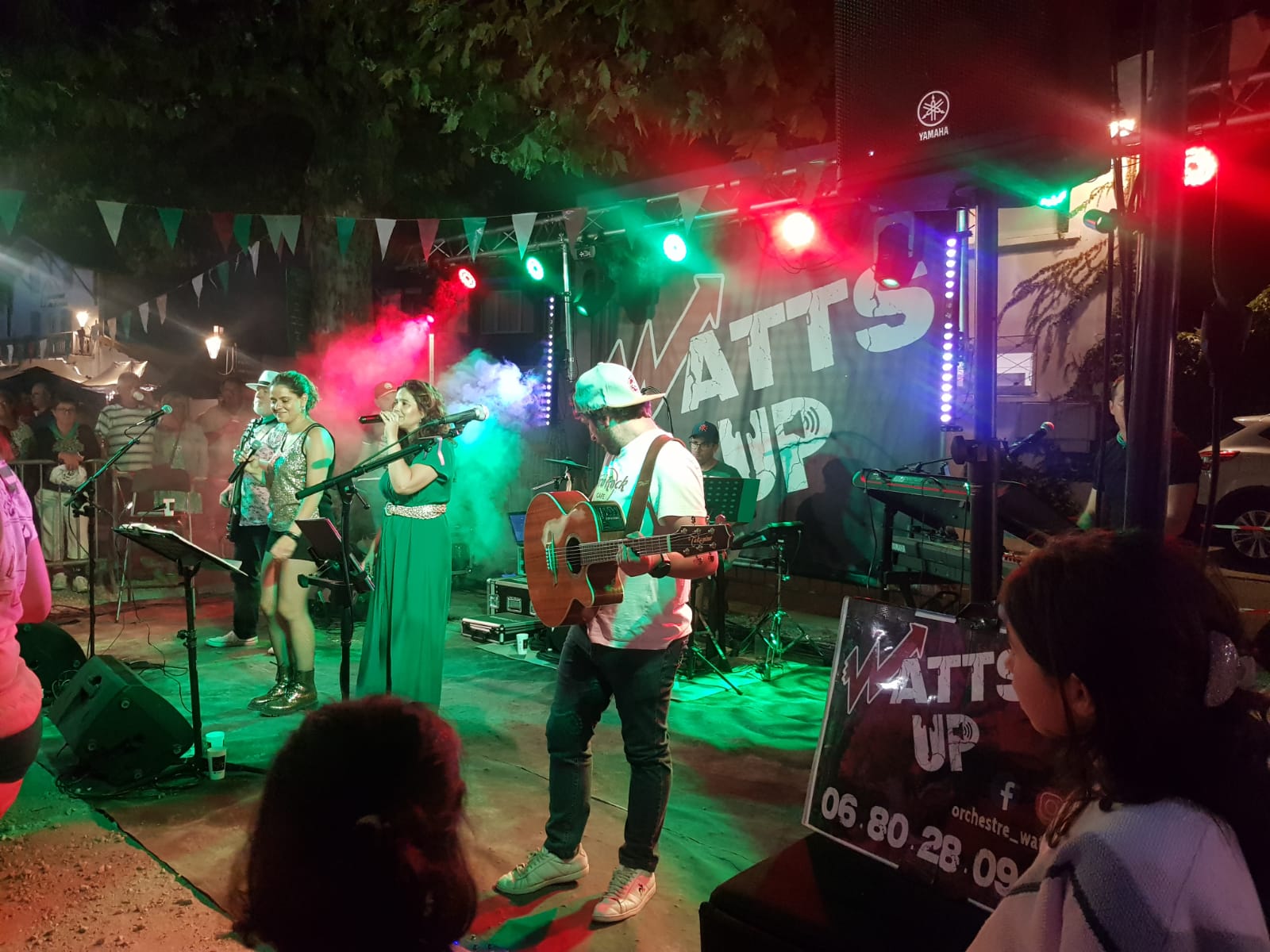 Watts Up en concert lors d'une fête de village